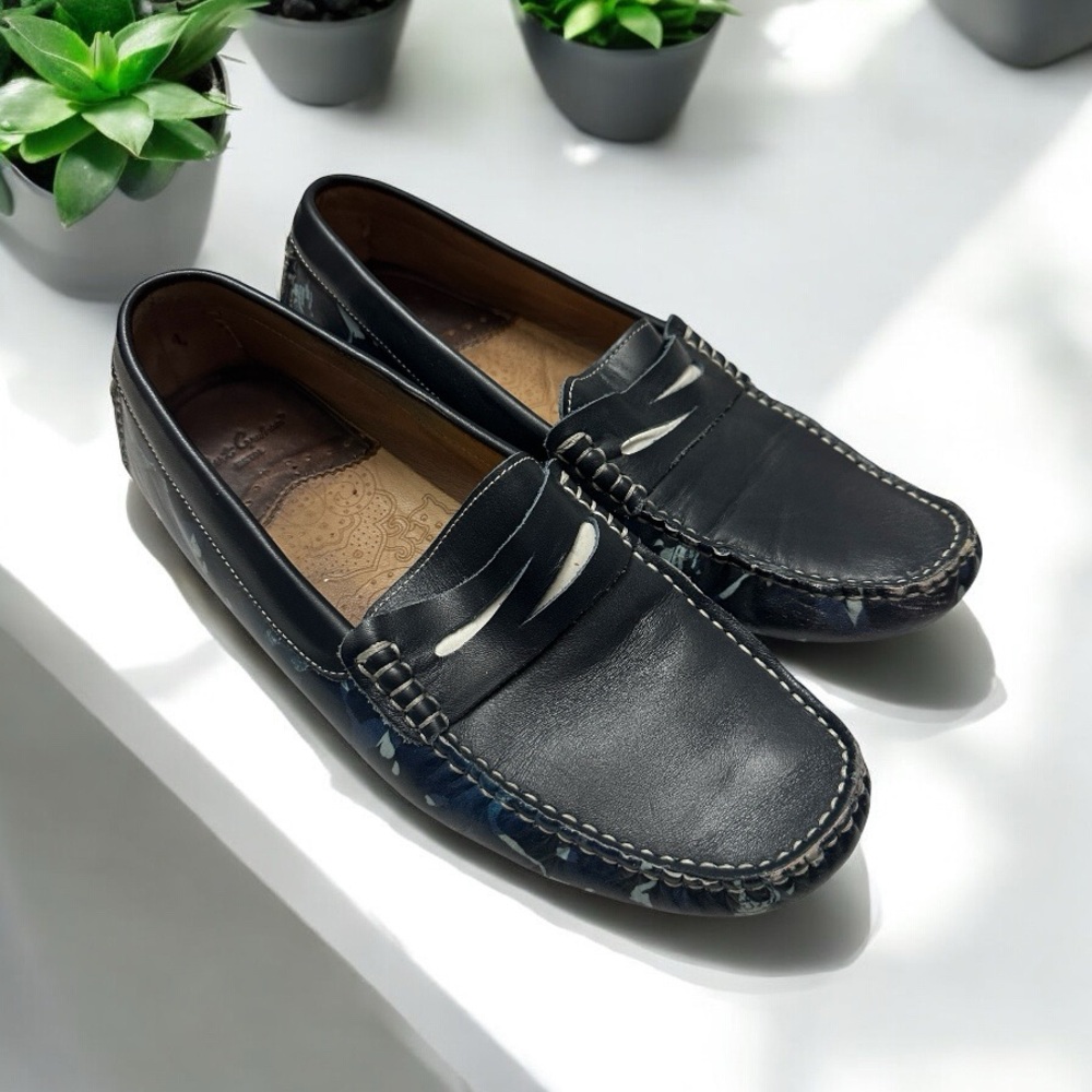 Robert Graham‎ Realist RG5420S Navy Slip-On Moccasin Loafers Size 8.5